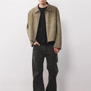 Venta al por mayor: Chaqueta de cuero PU vintage para hombre, 100% ante, suave, con cremallera, elegante, nuevo diseño, para exteriores 2026 - Product Image 5