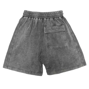 Pantalones Cortos de Algodón Suave para Hombre, Estilo Vintage, Lavado Ácido, Ajuste Casual, Ropa de Verano, Diseño Moderno - Product Image 4