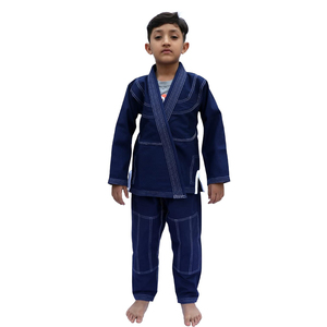 Kimono Profesional de Jiu Jitsu para Niños, con Logotipo Frontal Personalizado y Diseño de Gi, Gi de BJJ de Algodón Liso de 240g para Entrenamiento y Competición Infantil - Product Image 2