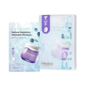 FRUDIA Feuille de masque hydratant aux myrtilles de haute qualité 25mlx10ea Pack de masques faciaux - Product Image 1