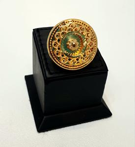 Conjunto de Pulsera, Anillo y Aretes Chapados en Oro de 24K Estilo Dubái para Mujer, Joyería de Moda, 4 GRM, Tendencia, Nuevas Ventas, SARA - Product Image 4