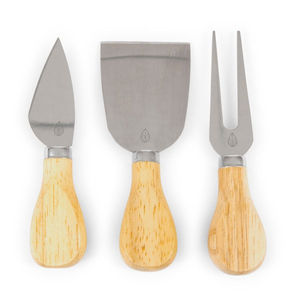 Juego de Cuchillos para Queso de Madera de Olivo Italiana Hechos a Mano de Primera Calidad, Herramientas para Tabla de Charcutería de Acero Inoxidable, Cortador y Servidor de Queso - Product Image 3