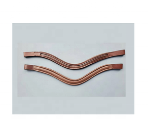 Bandeau à sourcils rembourré en cuir à canal vide-Bandeau à sourcils en cuir à canal de 8mm pour bride de cheval - Product Image 3
