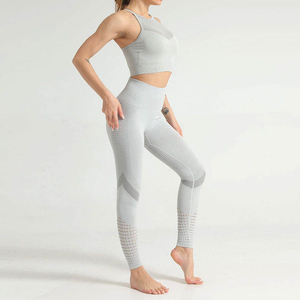 Conjunto de Ropa Deportiva para Mujer al por Mayor, Leggings y Top para Yoga, Ropa de Fitness Cómoda - Product Image 3