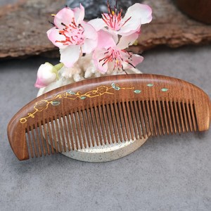 <b>hot</b> Selling hand Painted Wooden Hair <b>Comb</b> Beard Styling <b>Comb</b> Eco Friendly Gift Item for Men Women - Product Image 5