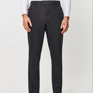 Pantalon de Costume Formel Plissé pour Homme Grande Taille Respirant Été Taille Haute Élastique en Tissu Peigné 3D - Product Image 1