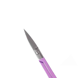 Professional <b>Scissors</b> with Sharp Blade Tip Purple Titanium <b>Cuticle</b> <b>Scissors</b> Stainless Steel Fine Point Straight Blade Nail Care - Product Image 3