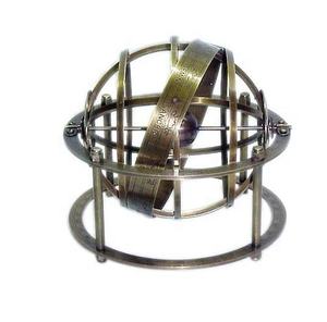 Aluminium Item Gold Color Iron Hot Selling High Quality Metal Sculpture Hollow Out <b>Rotation</b> Decorative World <b>Globe</b> the Best - Product Image 5