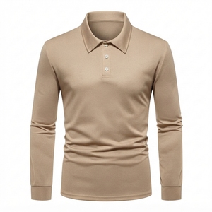 Camiseta de Manga Larga para Hombre, Cuello Acanalado, Informal, de Algodón, Fabricante, Lisa, Personalizable con Impresión - Product Image 1