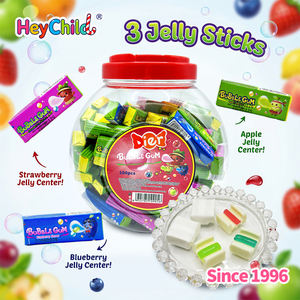 Bonbons en gros personnalisés sous marque privée, saveur fruitée, gomme à mâcher fourrée au gelée, 100 pièces en pot, friandise à mâcher pour enfants, idéale pour le partage, OEM/ODM - Product Image 4
