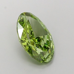 Diamant de laboratoire CVD ovale de 4,02 carats, vert vif fantaisie modifié, clarté VVS1, polissage excellent, pierre précieuse non montée pour bijoux - Product Image 4