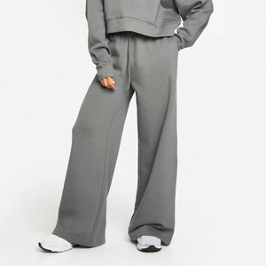 2026 New Arrival Polyester/Cotton <b>Women's</b> Sweatpants Elastic Waist Custom Screen Printed Logo Heavyweight Fleece Solid <b>Colour</b> - Product Image 4