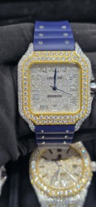 Reloj de Lujo Hip Hop de Edición Limitada con Diamantes Engastados, Mecánico Automático de Acero Inoxidable, VVS Moissanite, con Probador de Diamantes, Unisex - Product Image 6