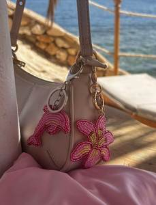 Luxury Handmade Beaded Embroidery <b>Keychain</b> Stylish Purse Charm Key Holder Elegant Hand Embroidered Eco-Friendly MD HANDICRAFTS - Product Image 1