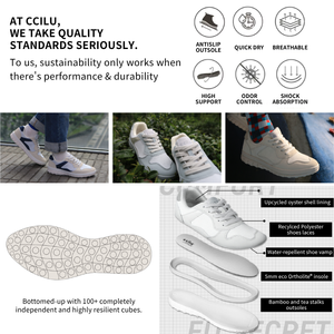 Qk01 décontracté respirant baskets pour unisexe hommes femmes végétalien contrôle des odeurs Flexible Sport Fitness marche automne été printemps - Product Image 2