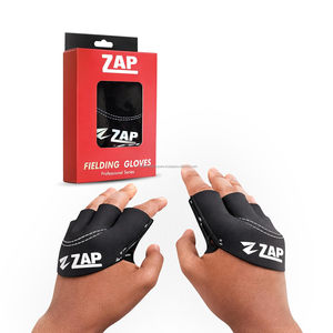 Gants de cricket ZAP Signature, design à demi-doigts, protection de la paume avec coussinets de qualité supérieure, adhérence solide, légers et respirants - Product Image 1