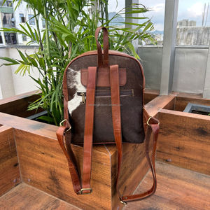 Vente en gros mini sac à dos unisexe qualité supérieure en cuir de vachette véritable fermeture éclair RFID luxe décontracté style western tendance unisexe - Product Image 3