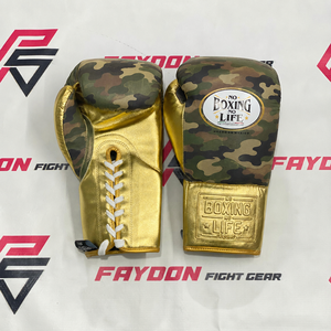 No Boxing No Life Pro Mexican Style Lace-Up MMA Boxing <b>Gloves</b> Real Leather Non-Slip Full Finger <b>Moisture</b> Wicking Training - Product Image 5