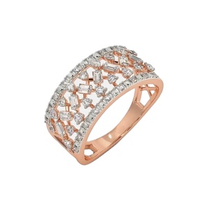 Anillos de diamantes cultivados en laboratorio Natural de diseño único, anillo de boda de eternidad de oro rosa, anillo de compromiso de joyería fina de moda - Product Image 2