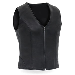 Chaleco de Cuero Genuino para Mujer, Diseño Nuevo, Resistente al Viento, Personalizable - Product Image 1