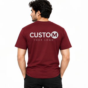 เสื้อยืดผู้ชาย OEM ผ้าฝ้าย 100% ทรงปกติ แขนสั้น คอกลม สีพื้น ผ้าถัก ยับยาก ระบายอากาศ แห้งเร็ว 230 กรัม สไตล์ลำลอง - Product Image 2