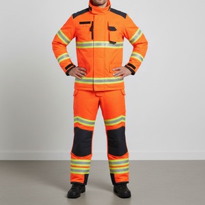 Overol de Seguridad Reflectante con Protección Corporal Completa para Equipos de Construcción Vial y Control de Tráfico - Product Image 1