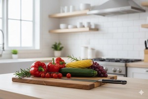 Planche à découper rectangulaire en bois écologique, grande et durable, résistante au lave-vaisselle, idéale pour les restaurants - Product Image 3