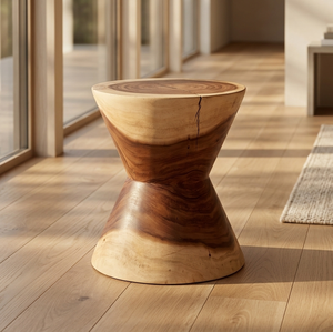 Han Wooden Durable Modern <b>Stool</b> Premium Teak Wood with Eco Natural Finish for Apartment Lounge and Commercial Interior - Product Image 5