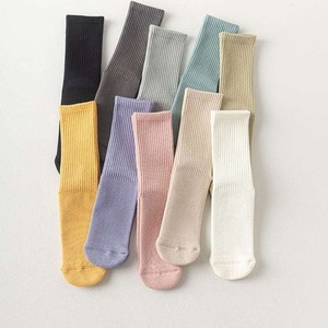 Basic Plain Adults Crew <b>Socks</b> Anti-slip <b>Grip</b> for LOGO <b>Customization</b> Letter Pattern Spring Knitted Bottom Logo Yoga Pilates - Product Image 1