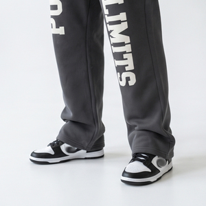 Custom Stacked Flare Sweatpants <b>Men</b> <b>Baggy</b> Wide Leg 100% Cotton Jogger Printed <b>Trousers</b> 500gsm Fleece <b>Baggy</b> Printed Sweat Pants - Product Image 4