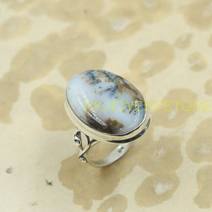 Natural Dendrite Opal <b>Ring</b> 925 Sterling Silver Handmade <b>Statement</b> Oval Gemstone <b>Ring</b> Vintage Jewelry Gift for Women Unisex Her - Product Image 5