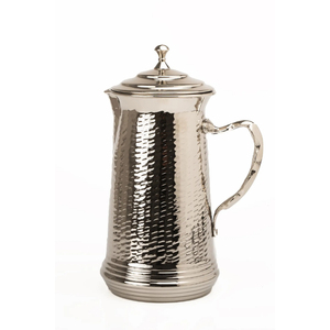 Carafe à eau en cuivre pur de conception indienne, très populaire, avec couvercle, logo personnalisé, prix bas, qualité supérieure, carafe en métal pour boire - Product Image 1