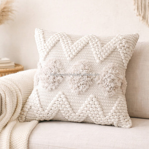 Minimal Home Decor Boho Cushion cover Chevron Tufted Pattern Durable Portable <b>Sofa</b> Couch Chair Floor Decor Boho Pillowslip - Product Image 3