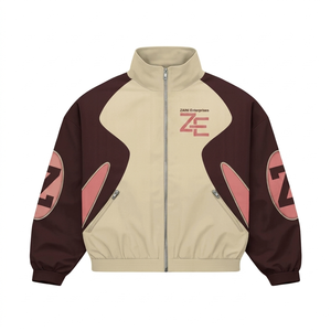Veste coupe-vent en polyester Taslan résistant à l'eau de qualité supérieure 120 GSM, avec empiècements color block, logo personnalisé, OEM ODM - Product Image 1