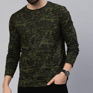 Chemises de chasse camouflage pour hommes, chemise tactique camouflage à manches longues, séchage rapide, col rond, t-shirt de sport - Product Image 2