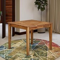 Table pliante portable en bois massif, artisanale pakistanaise, pour jardin et extérieur, plateau en bois sculpté à la main