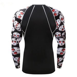 OEM ODM Custom Made Compression Shirt Rashguard Breathable Long Sleeve Jiu Jitsu Rash Guard for Men Training Wear Rashguard - Product Image 3