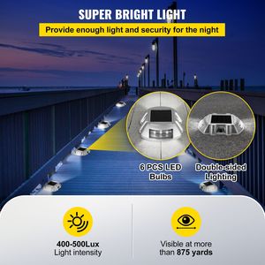 Set di 16 Luci Solari Bianche Luminose per Terrazza, Impermeabili, Senza Fili, Installazione a Vite per Vialetti e Pavimentazioni Esterne - Product Image 5