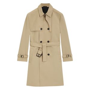 Gabardina Casual para Hombre, Impermeable, con Cierre de Botones, para Invierno, para Camping, Antiarrugas, con Cinturón - Product Image 6