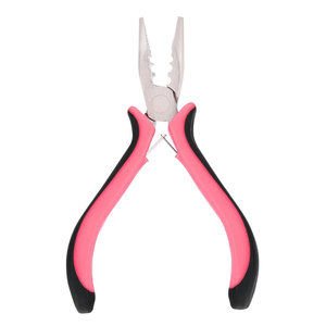 Alicates Mini de 3 Orificios con Mango Rosa, Elegancia en Precisión, para Apertura y Extracción de Extensiones de Cabello con Anillos Micro Nano - Product Image 1