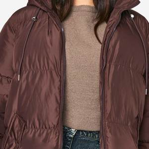 Ladies Autumn Winter <b>Quilted</b> Puffer <b>Jacket</b> Zipper Raw Woven Thick Padding Windproof Breathable Solid Color <b>Lightweight</b> - Product Image 6