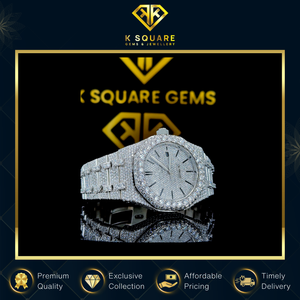 Reloj Unisex de Lujo con Movimiento Automático de Cuarzo Analógico, Acero Inoxidable VVS, Diamante Moissanita, Cristal de Zafiro, Resistente al Agua - Product Image 2