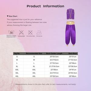 Conjuntos de Disfraces de Príncipe Árabe para Hombre, Chalecos y Pantalones Largos para Cosplay, Clubwear, Espectáculos de Cuentos de Hadas, Juegos de Rol y <span class=keywords><strong>Carnavales</strong></span> - Product Image 6