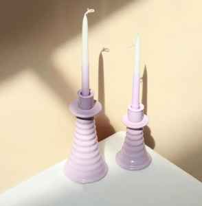 Portavelas de Cerámica en Espiral, Decoración para el Hogar, Estilo Escandinavo, Hecho a Mano, Ecológico, Estético - Product Image 2