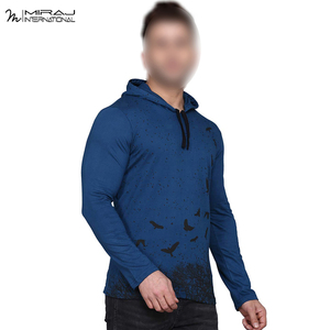 Sweat-shirts pour hommes de couleur noir et bleu, style unique, design personnalisé, impression sur mesure, meilleur fournisseur, prix d'usine - Product Image 4