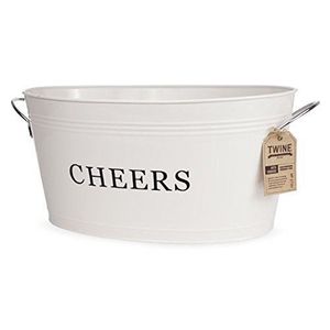 Bucket gold tone bar ware decorative <b>table</b> accessory designer hosting essential classy wine cooler tub upscale metallic decor - Product Image 2