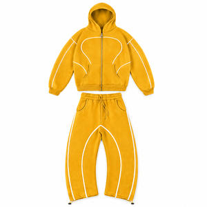 Conjunto de Chándal Urbano Personalizado para Hombre, Sudadera con Capucha Oversize y Pantalones Deportivos, Moda Hip Hop, Ropa al por Mayor - Product Image 2