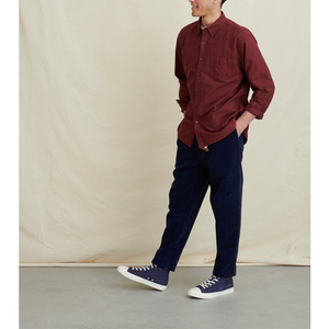 Chemises habillées à manches longues boutonnées anti-plis à col montant en mélange polyester/coton avec logo personnalisé pour hommes et femmes – Collection Printemps - Product Image 3