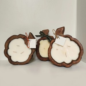 Bols à pâte rustiques en bois d'acacia pour bougies, sculptés à la main, décoratifs, en forme de citrouille, style ferme, fabriqués au Vietnam - Product Image 3