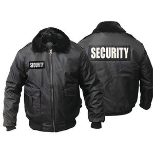 Veste bomber softshell imperméable et coupe-vent personnalisable pour agent de sécurité, avec logo personnalisé, pour homme. - Product Image 3